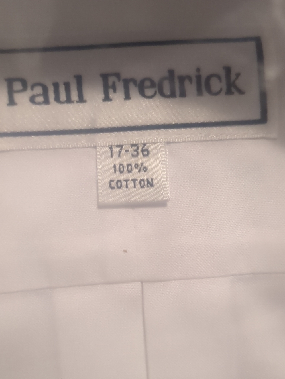 Never Opened Paul Fredrick White Men's Dress Shirt - Classic Cotton